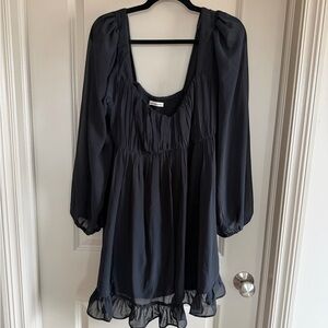 Abercrombie & Fitch Black Smocked Skirt